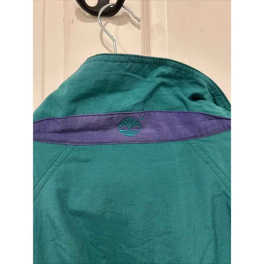 Retro Timberland Weathergear Mens XL Coat‎ Green Full Zip Lightweight Jacket